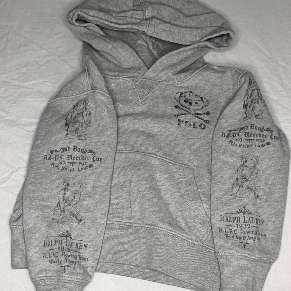 Polo Ralph Lauren bear print toddler boy 2t hoodie